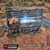 Tabletop Terrain Terrain Ruined Billboards and Signs - Apocalyptic Terrain