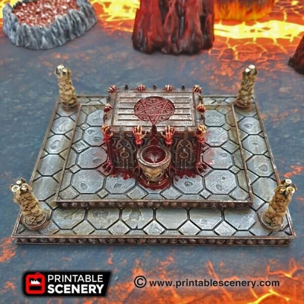 Tabletop Terrain Terrain Sacrificial Altar - Demon Fantasy Terrain