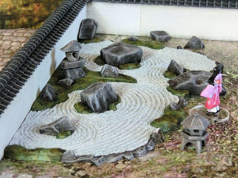 Tabletop Terrain Terrain Samurai Zen Garden Set