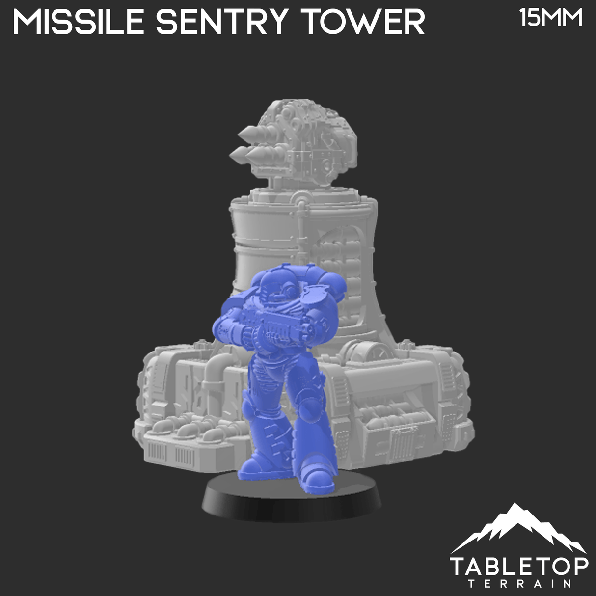 Tabletop Terrain Terrain Sithic Outpost Plasma Crystal Pit & Missile Sentry Tower - 40k Terrain