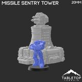 Tabletop Terrain Terrain Sithic Outpost Plasma Crystal Pit & Missile Sentry Tower - 40k Terrain