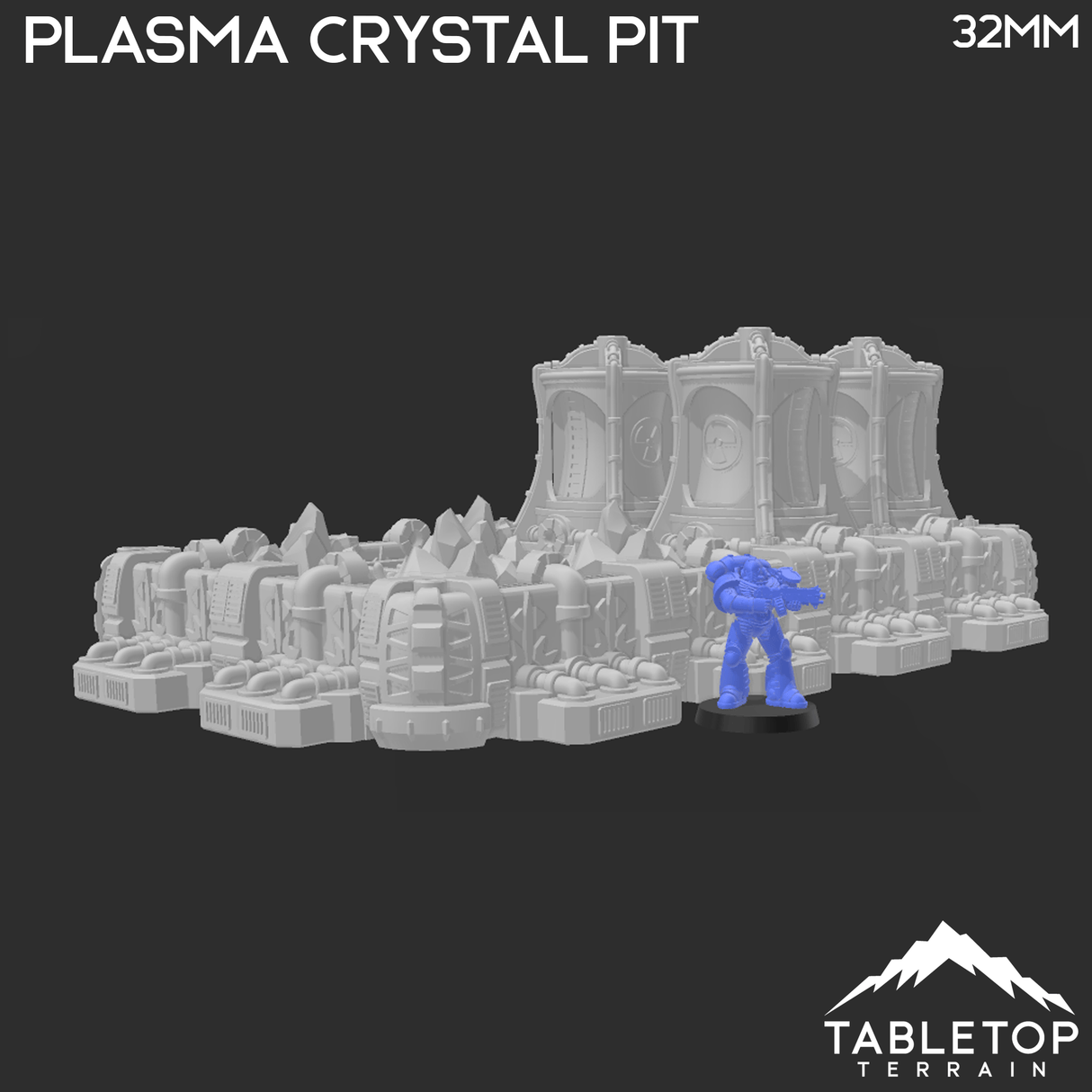 Tabletop Terrain Terrain Sithic Outpost Plasma Crystal Pit & Missile Sentry Tower - 40k Terrain