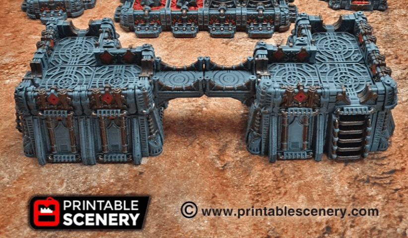 Warhammer壁and柵 Sithic Outpost Platform Bridge & Fortified Walls – Tabletop Terrain