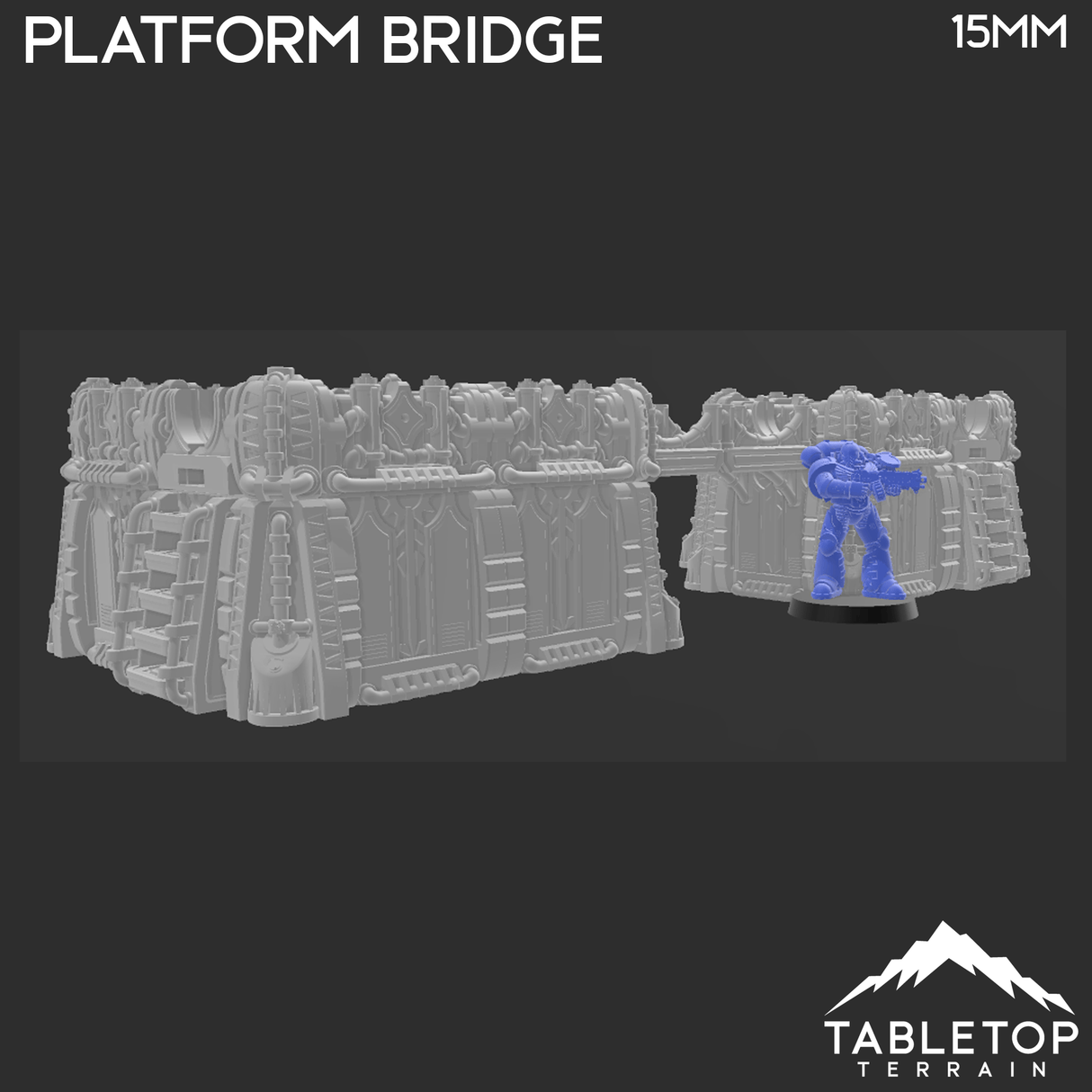 Tabletop Terrain Terrain Sithic Outpost Platform Bridge & Fortified Walls - 40k Terrain