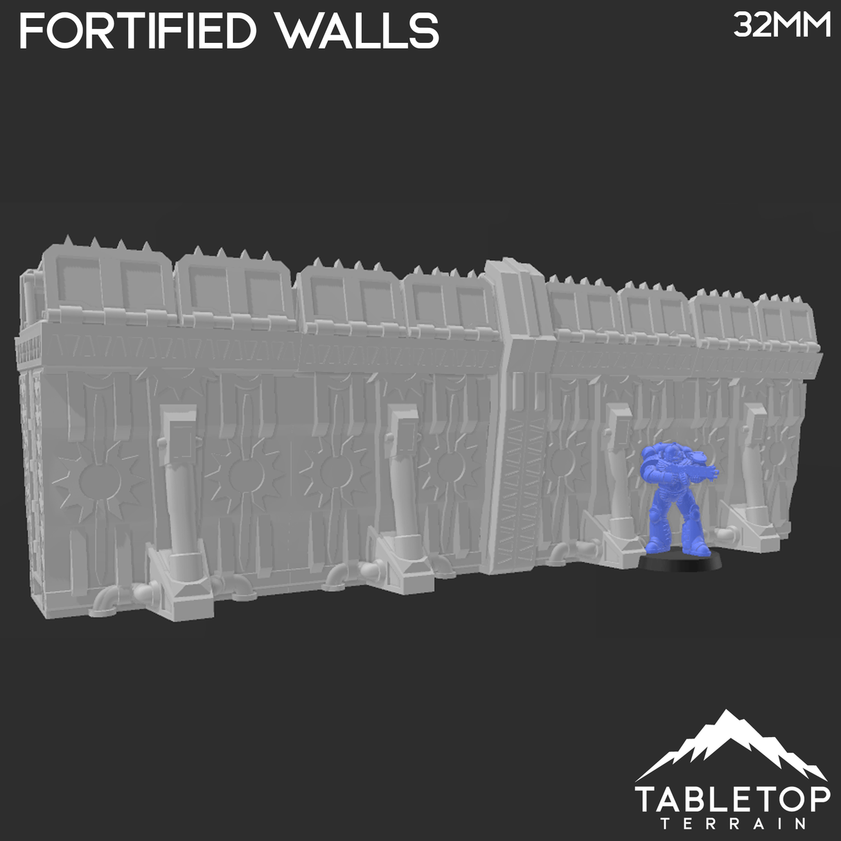 Tabletop Terrain Terrain Sithic Outpost Platform Bridge & Fortified Walls - 40k Terrain