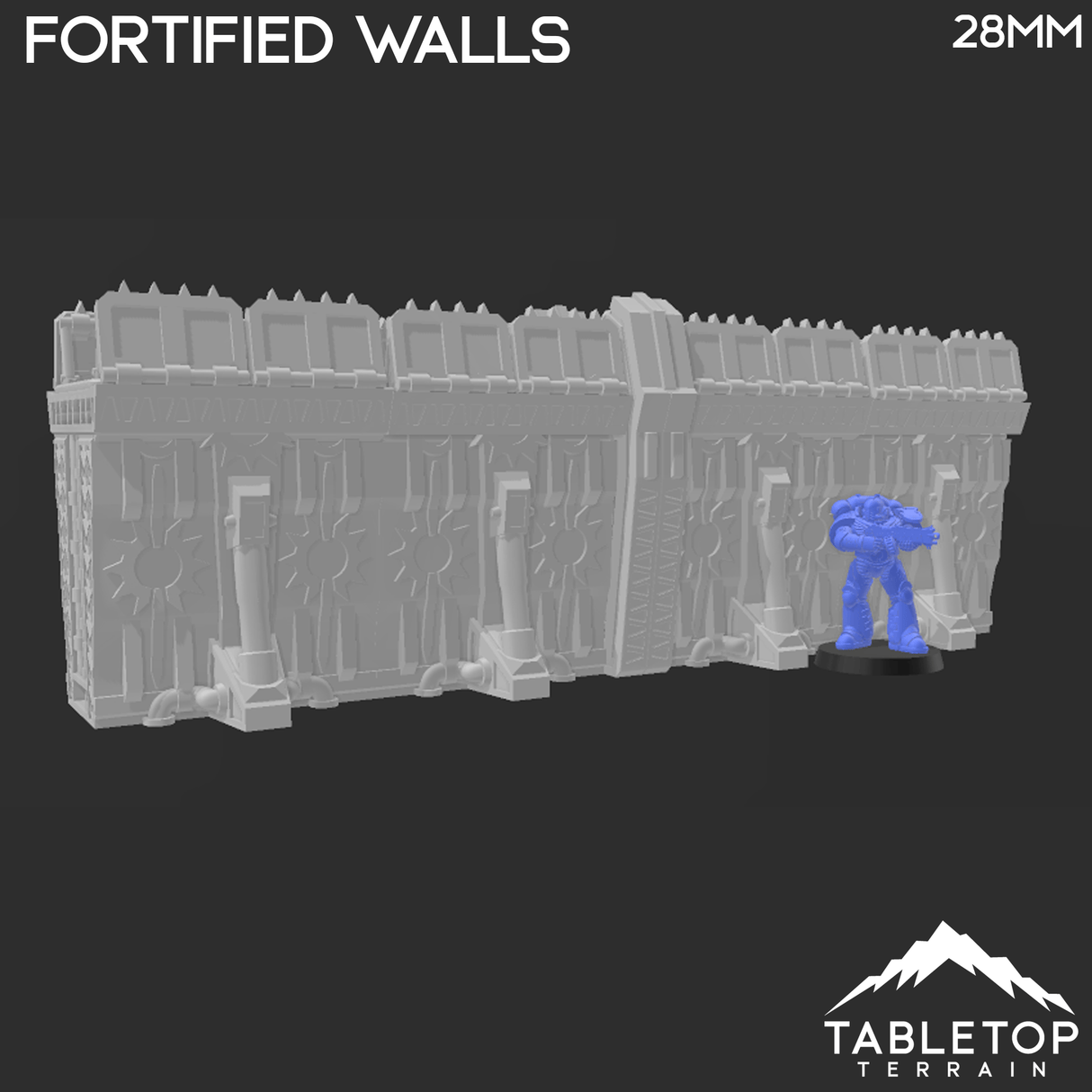 Tabletop Terrain Terrain Sithic Outpost Platform Bridge & Fortified Walls - 40k Terrain