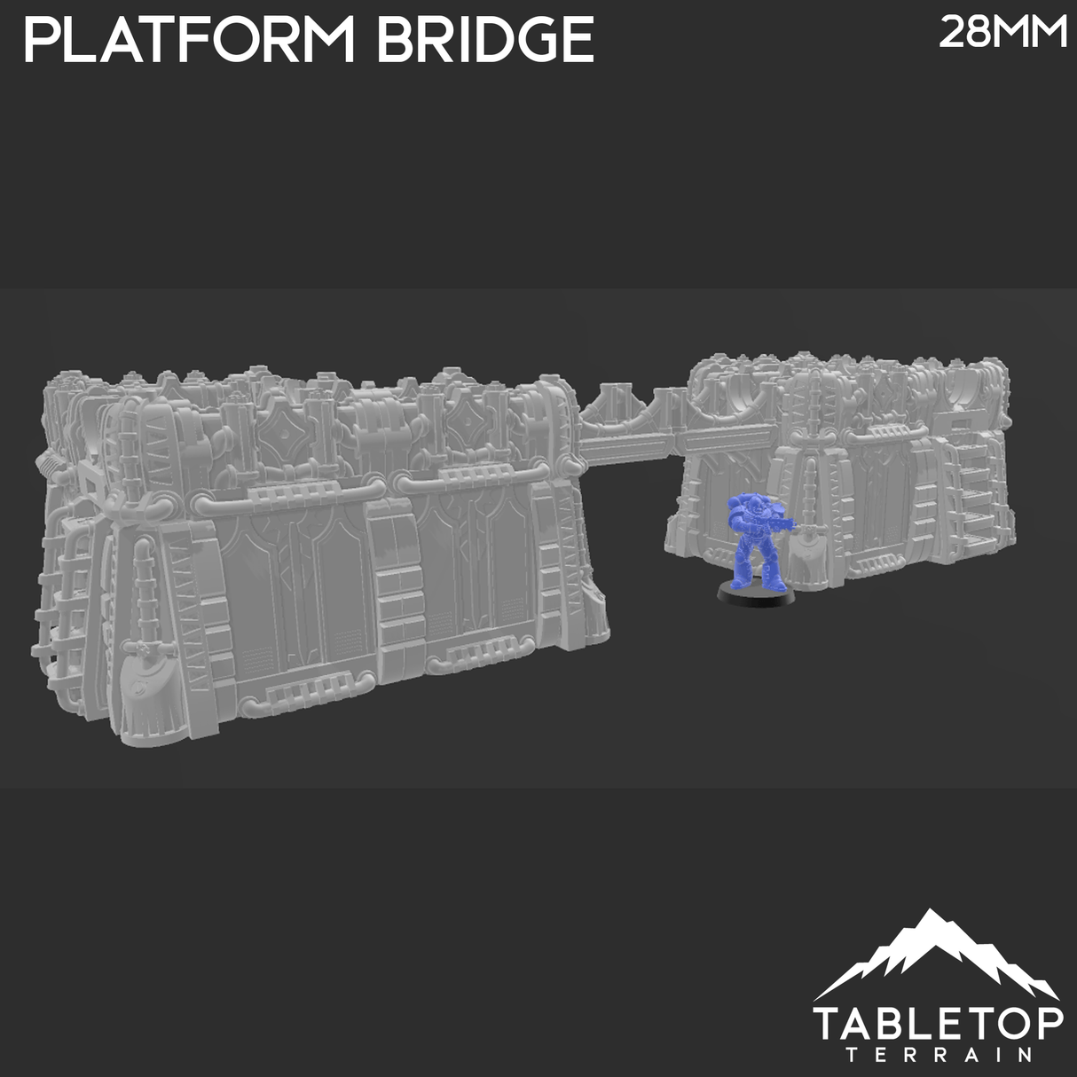 Tabletop Terrain Terrain Sithic Outpost Platform Bridge & Fortified Walls - 40k Terrain