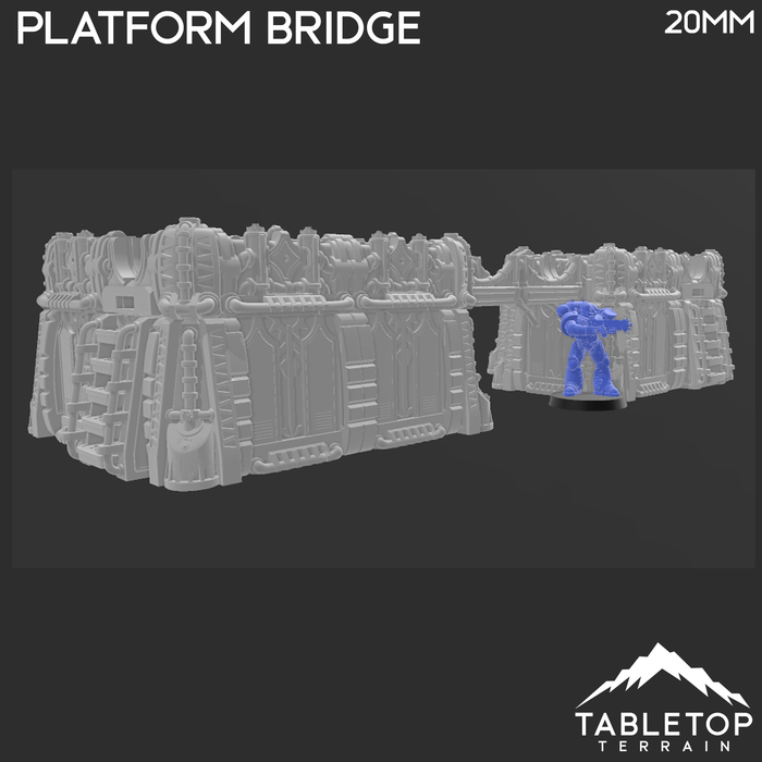 Tabletop Terrain Terrain Sithic Outpost Platform Bridge & Fortified Walls - 40k Terrain