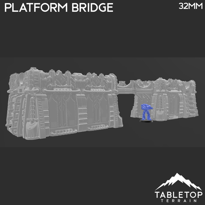 Tabletop Terrain Terrain Sithic Outpost Platform Bridge & Fortified Walls - 40k Terrain
