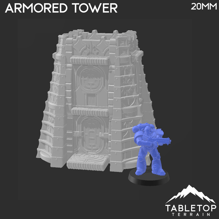 Tabletop Terrain Terrain Sithic Outpost Platforms and Armored Tower - 40k Terrain