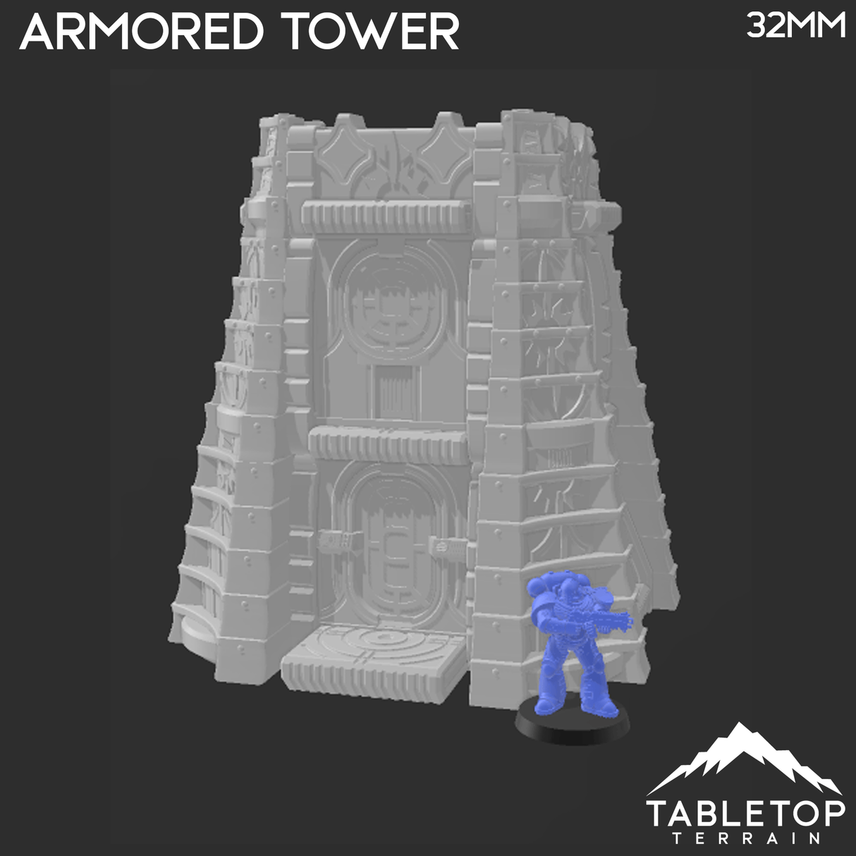 Tabletop Terrain Terrain Sithic Outpost Platforms and Armored Tower - 40k Terrain