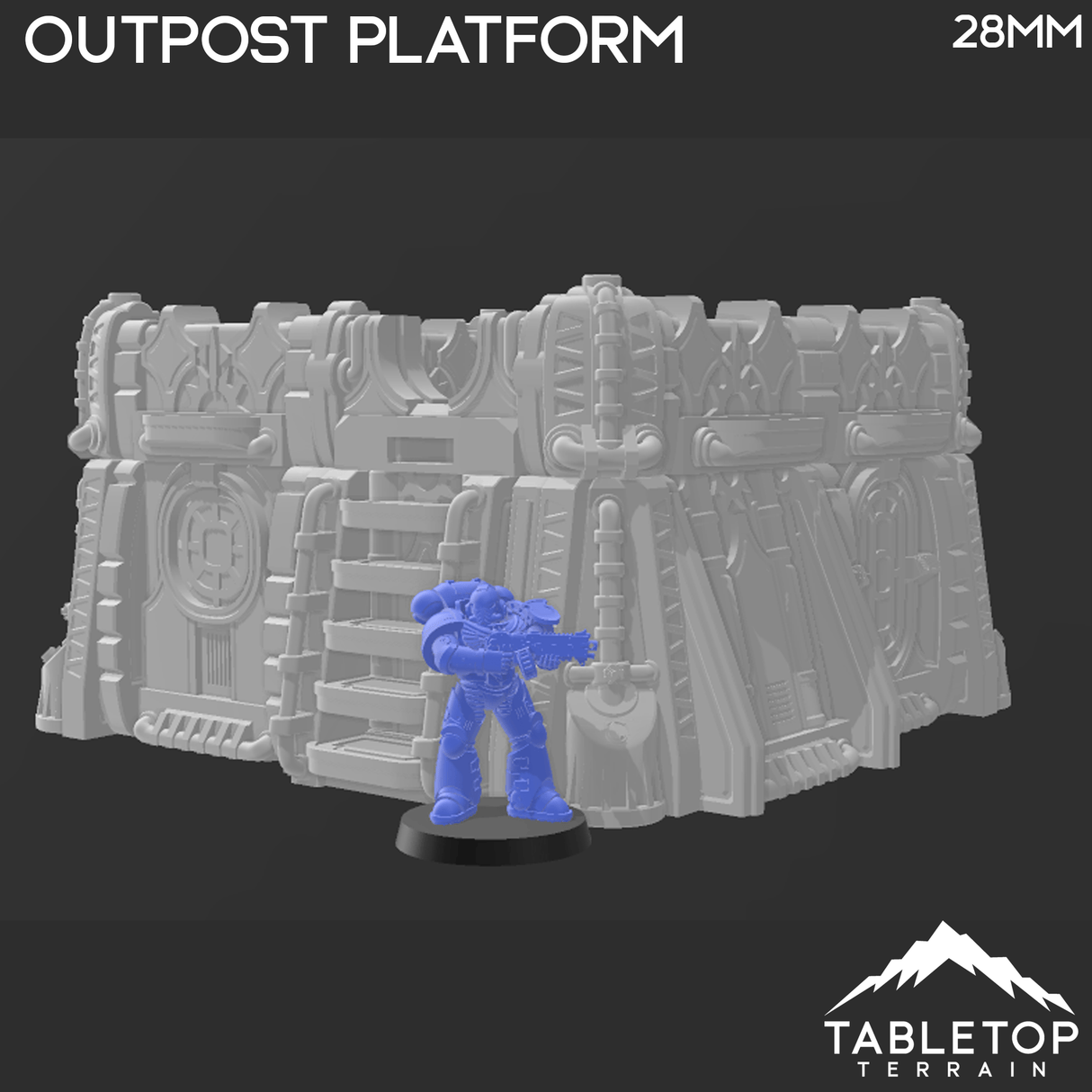 Tabletop Terrain Terrain Sithic Outpost Platforms and Armored Tower - 40k Terrain