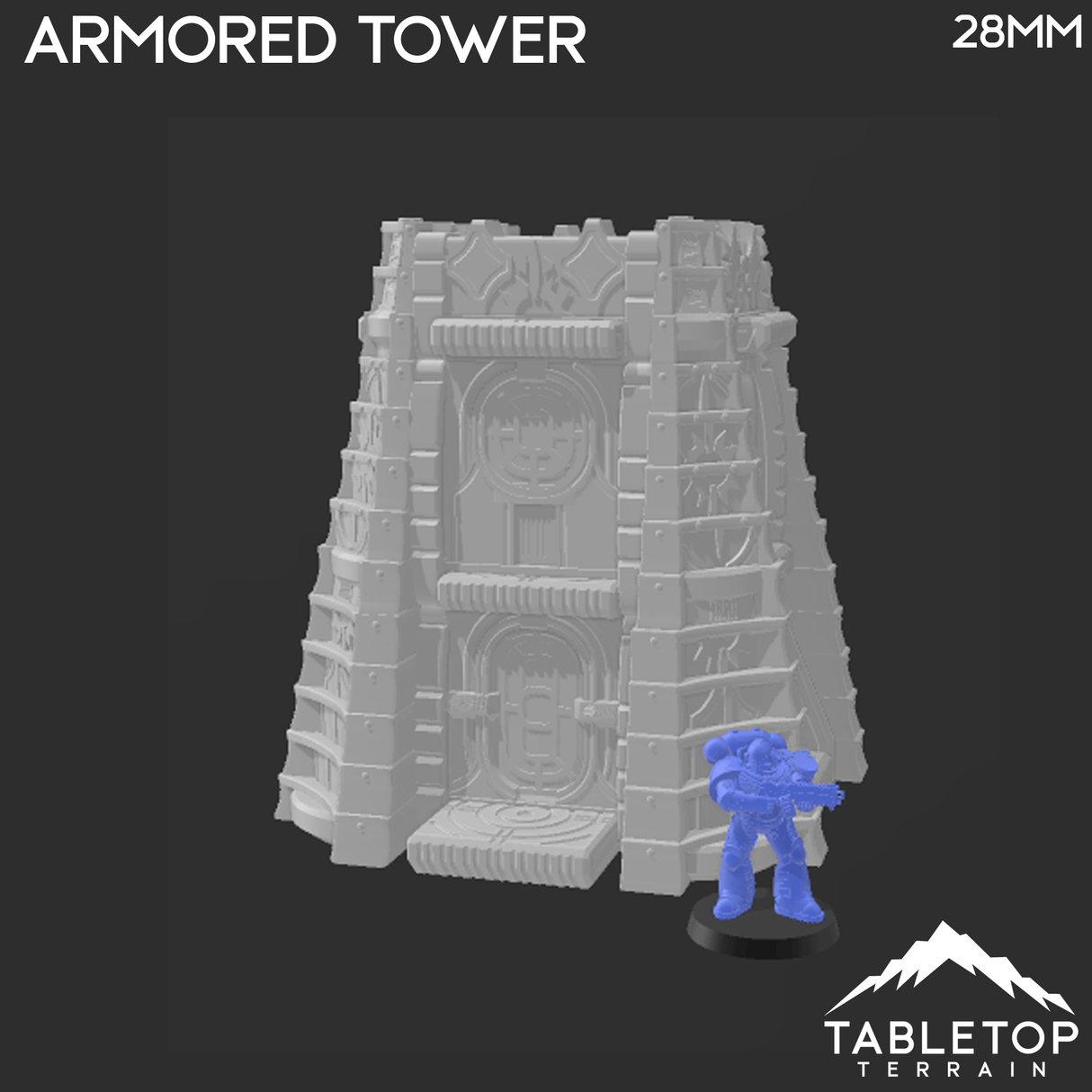 Tabletop Terrain Terrain Sithic Outpost Platforms and Armored Tower - 40k Terrain