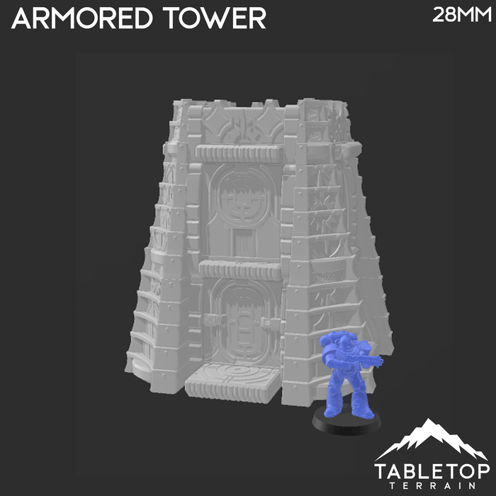 Tabletop Terrain Terrain Sithic Outpost Platforms and Armored Tower - 40k Terrain Tabletop Terrain