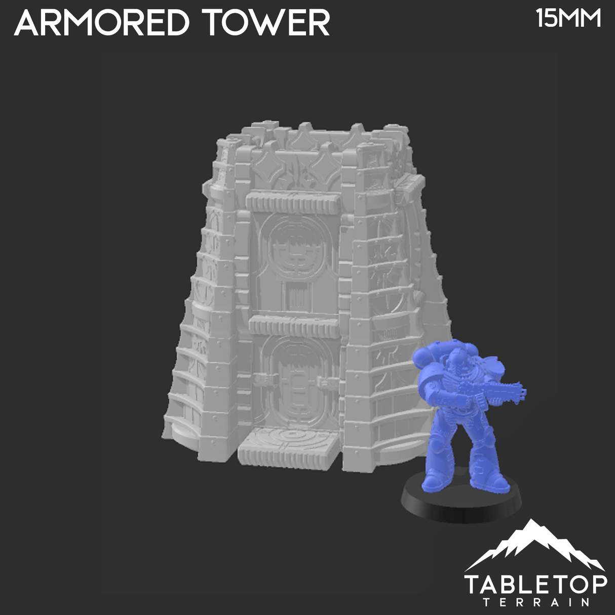 Tabletop Terrain Terrain Sithic Outpost Platforms and Armored Tower - 40k Terrain