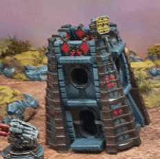 Tabletop Terrain Terrain Sithic Outpost Platforms and Armored Tower - 40k Terrain