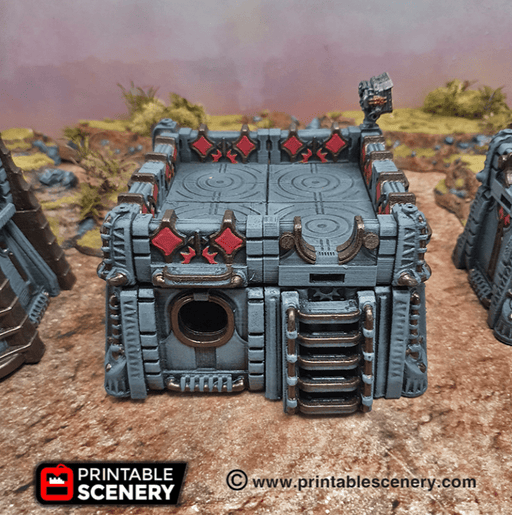 Tabletop Terrain Terrain Sithic Outpost Platforms and Armored Tower - 40k Terrain
