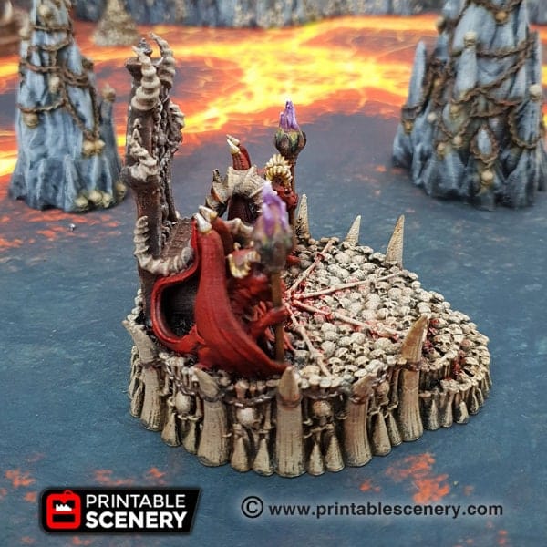 Tabletop Terrain Terrain Skull Throne - Demon Fantasy Terrain Tabletop Terrain