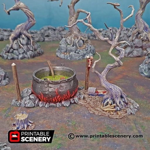 Tabletop Terrain Terrain Witch's Cauldron - Fantasy Terrain
