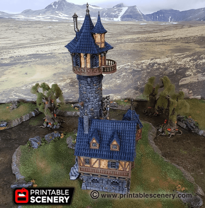 Tabletop Terrain Tower Evil Sorcerer's Tower - Elven Fantasy Tower