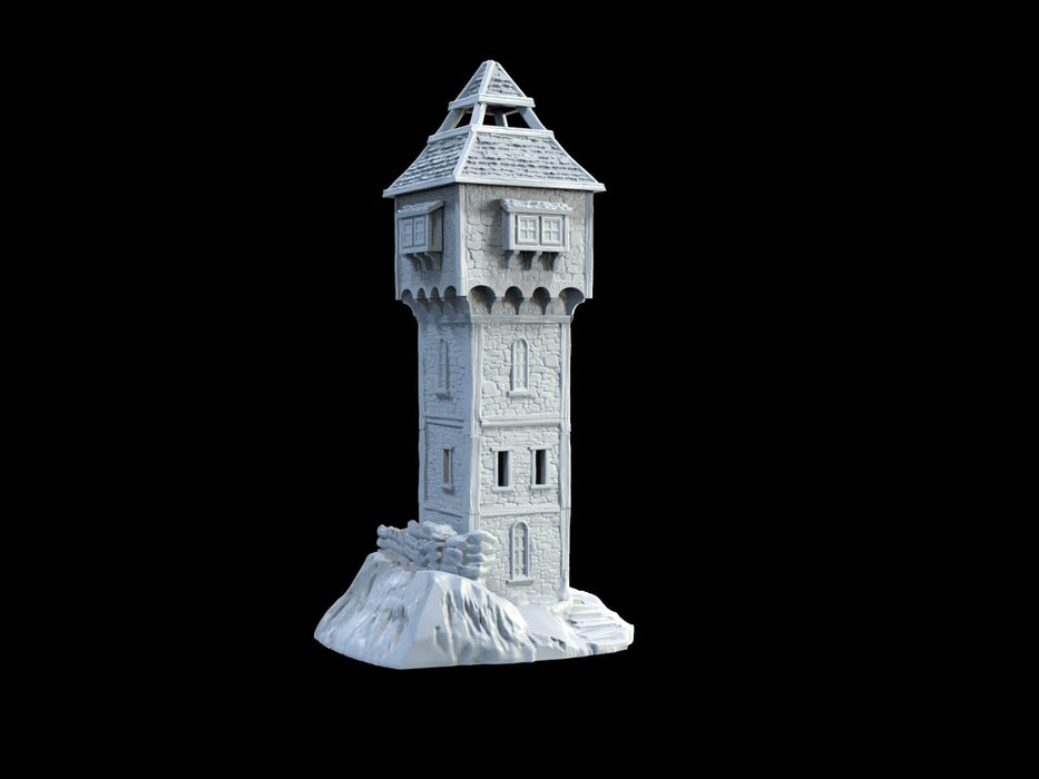 Tabletop Terrain Tower Lookout Tower - Town of Grexdale - Fantasy Tower