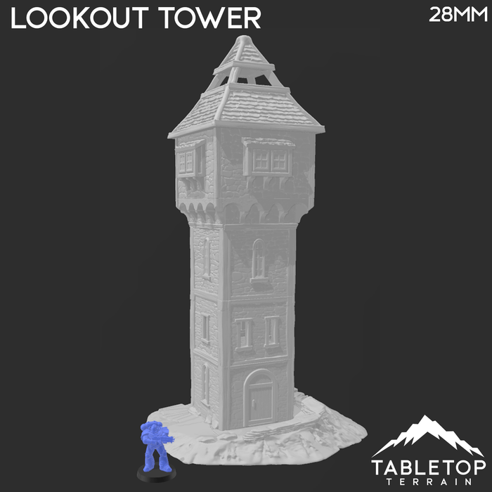 Tabletop Terrain Tower Lookout Tower - Town of Grexdale - Fantasy Tower
