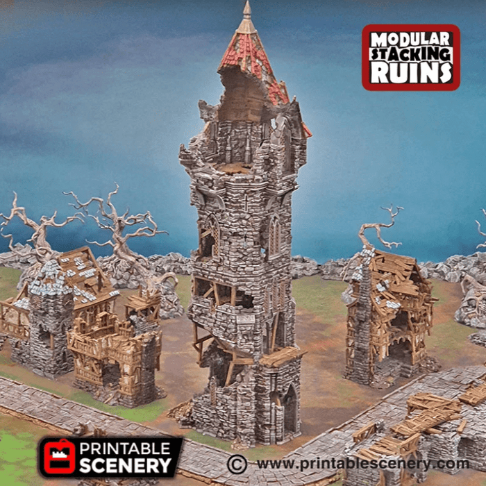 Tabletop Terrain Tower Tower of Insanity - Fantasy Tower Tabletop Terrain