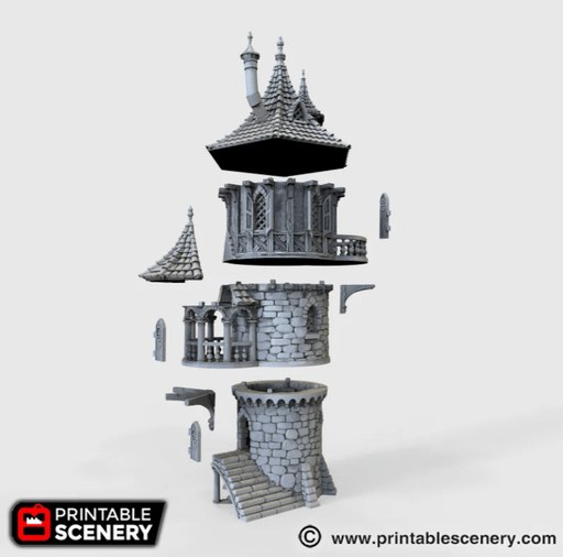 Tabletop Terrain Tower Wizard Tower - Tower Tabletop Terrain