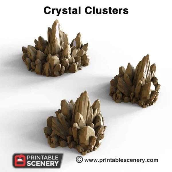 Tabletop Terrain Trees Crystal Clusters - Fantasy Scatter Terrain