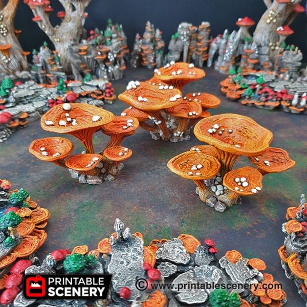 Tabletop Terrain Trees Lantern Clusters - Fantasy Scatter Terrain / Trees