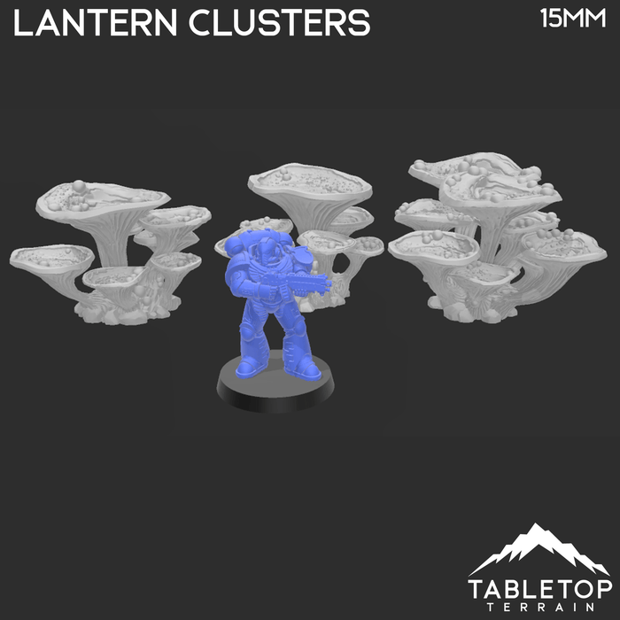 Tabletop Terrain Trees Lantern Clusters - Fantasy Scatter Terrain / Trees