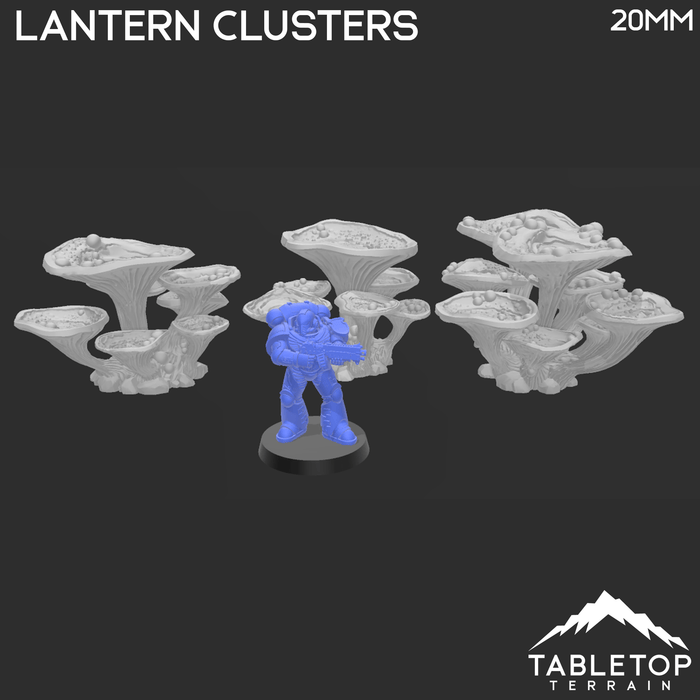 Tabletop Terrain Trees Lantern Clusters - Fantasy Scatter Terrain / Trees