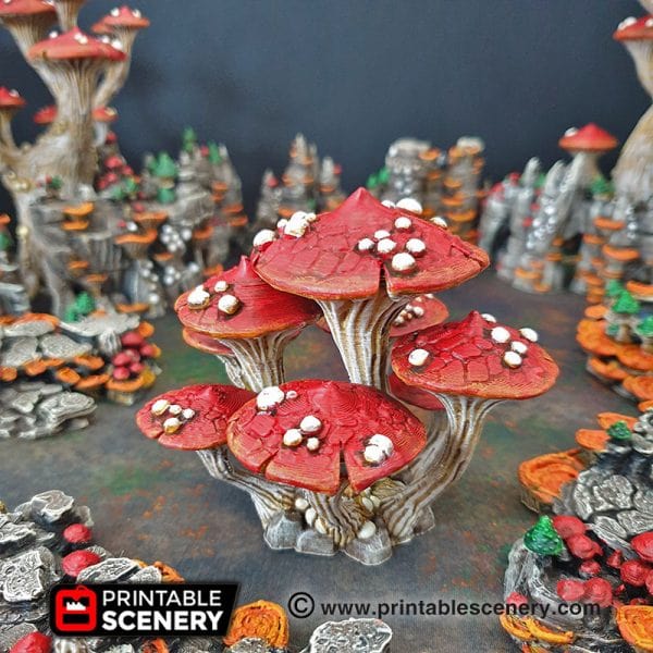 Tabletop Terrain Trees Magic Mushroom Clusters - Fantasy Scatter Terrain / Trees