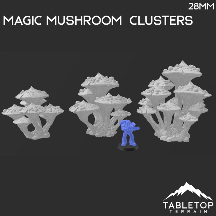 Tabletop Terrain Trees Magic Mushroom Clusters - Fantasy Scatter Terrain / Trees Tabletop Terrain