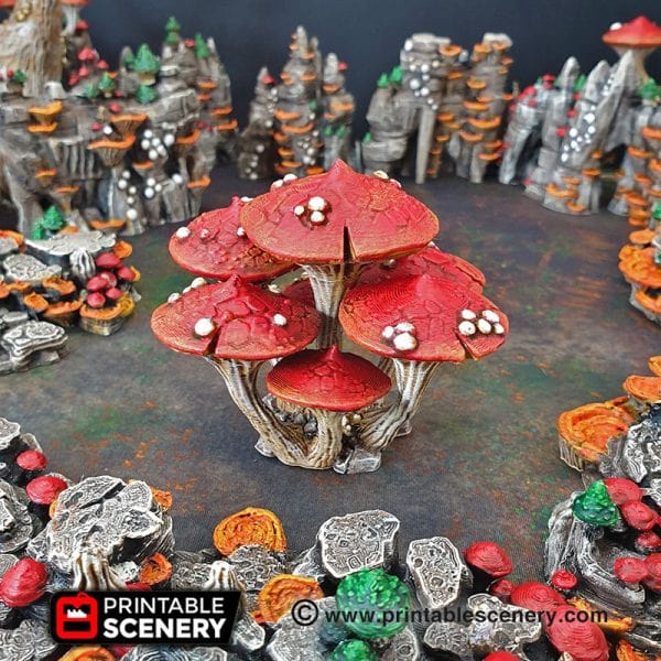 Tabletop Terrain Trees Magic Mushroom Clusters - Fantasy Scatter Terrain / Trees