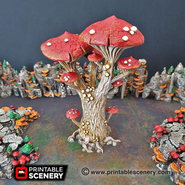 Tabletop Terrain Trees Magic Mushrooms - Fantasy Scatter Terrain / Trees Tabletop Terrain