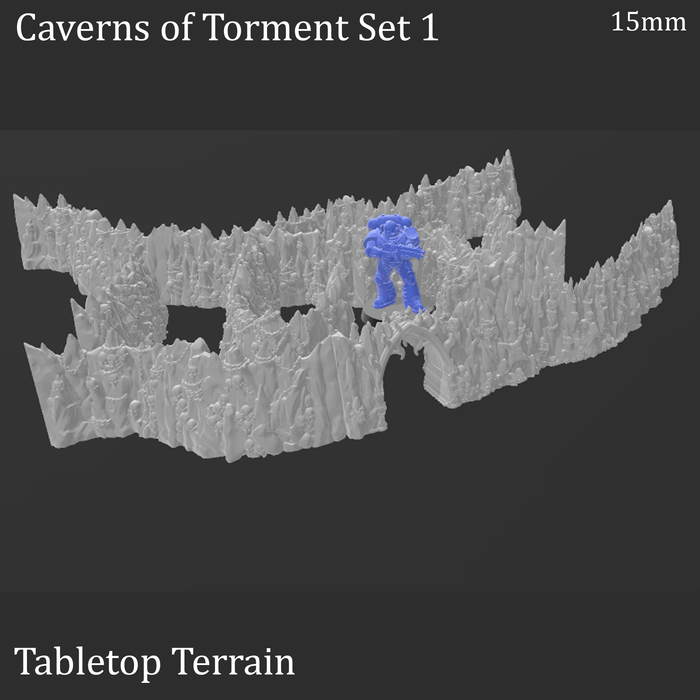 Tabletop Terrain Walls Caverns of Torment - Fantasy Scatter Terrain