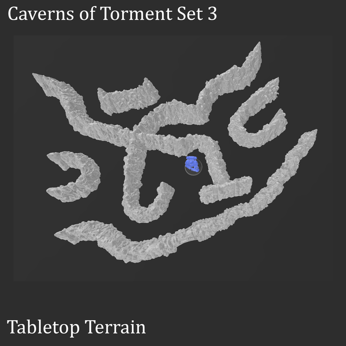 Tabletop Terrain Walls Caverns of Torment - Fantasy Scatter Terrain Tabletop Terrain
