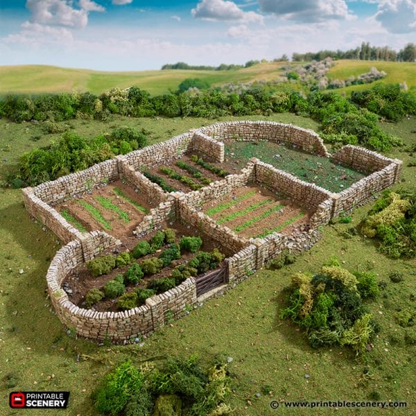 Tabletop Terrain Walls Country High Walls / Low Walls - Country & King - Fantasy Historical Walls