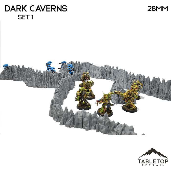 Tabletop Terrain Walls Dark Caverns  - Fantasy Scatter Terrain Tabletop Terrain