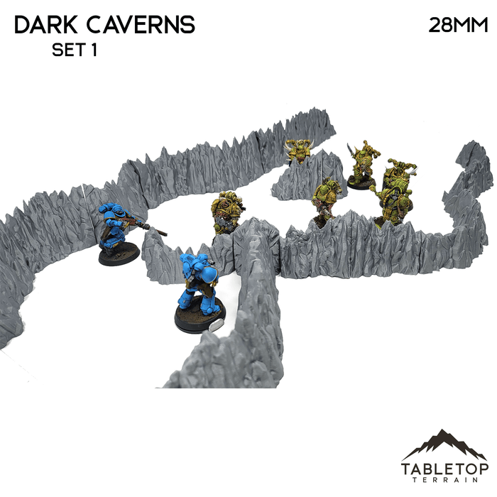 Tabletop Terrain Walls Dark Caverns  - Fantasy Scatter Terrain