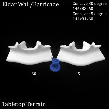 Tabletop Terrain Walls Eldar Walls / Barricades - 40k Eldar Terrain