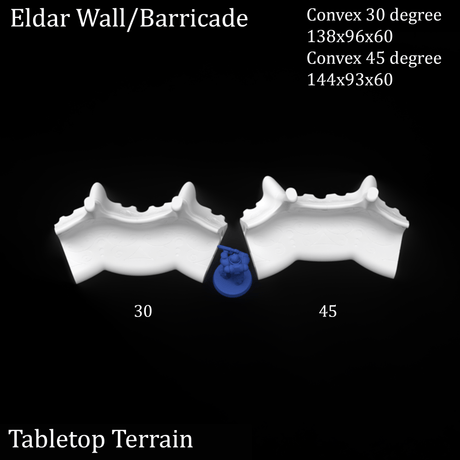 Tabletop Terrain Walls Eldar Walls / Barricades - 40k Eldar Terrain