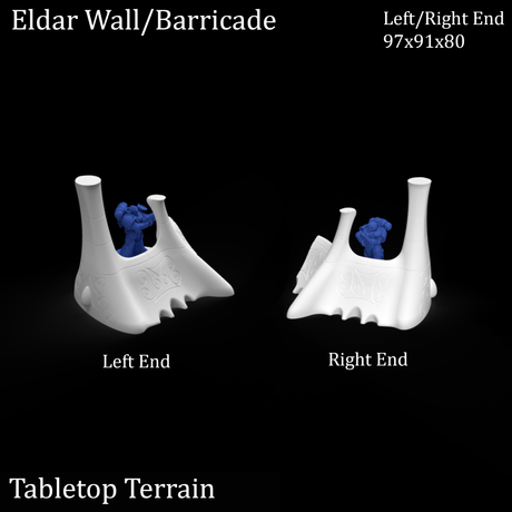 Tabletop Terrain Walls Eldar Walls / Barricades - 40k Eldar Terrain