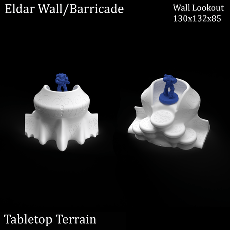 Tabletop Terrain Walls Eldar Walls / Barricades - 40k Eldar Terrain