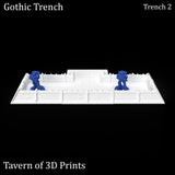 Tabletop Terrain Walls Gothic Trench - 40k Terrain