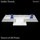 Tabletop Terrain Walls Gothic Trench - 40k Terrain