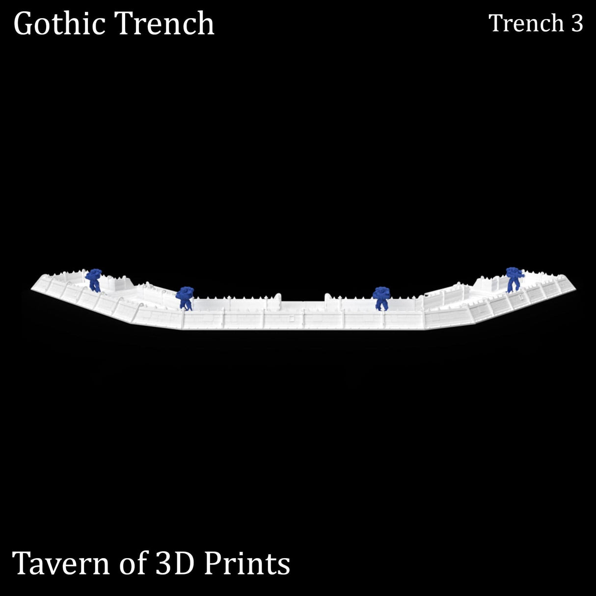 Tabletop Terrain Walls Gothic Trench - 40k Terrain