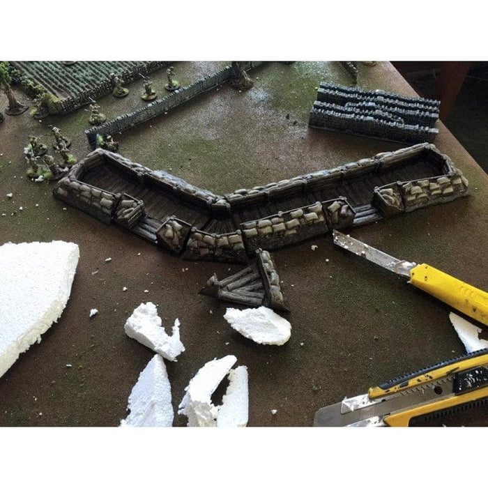 Tabletop Terrain Walls Infantry Trenches - WWII Terrain Tabletop Terrain