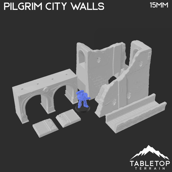 Tabletop Terrain Walls Pilgrim City Walls - Star Wars Accessory